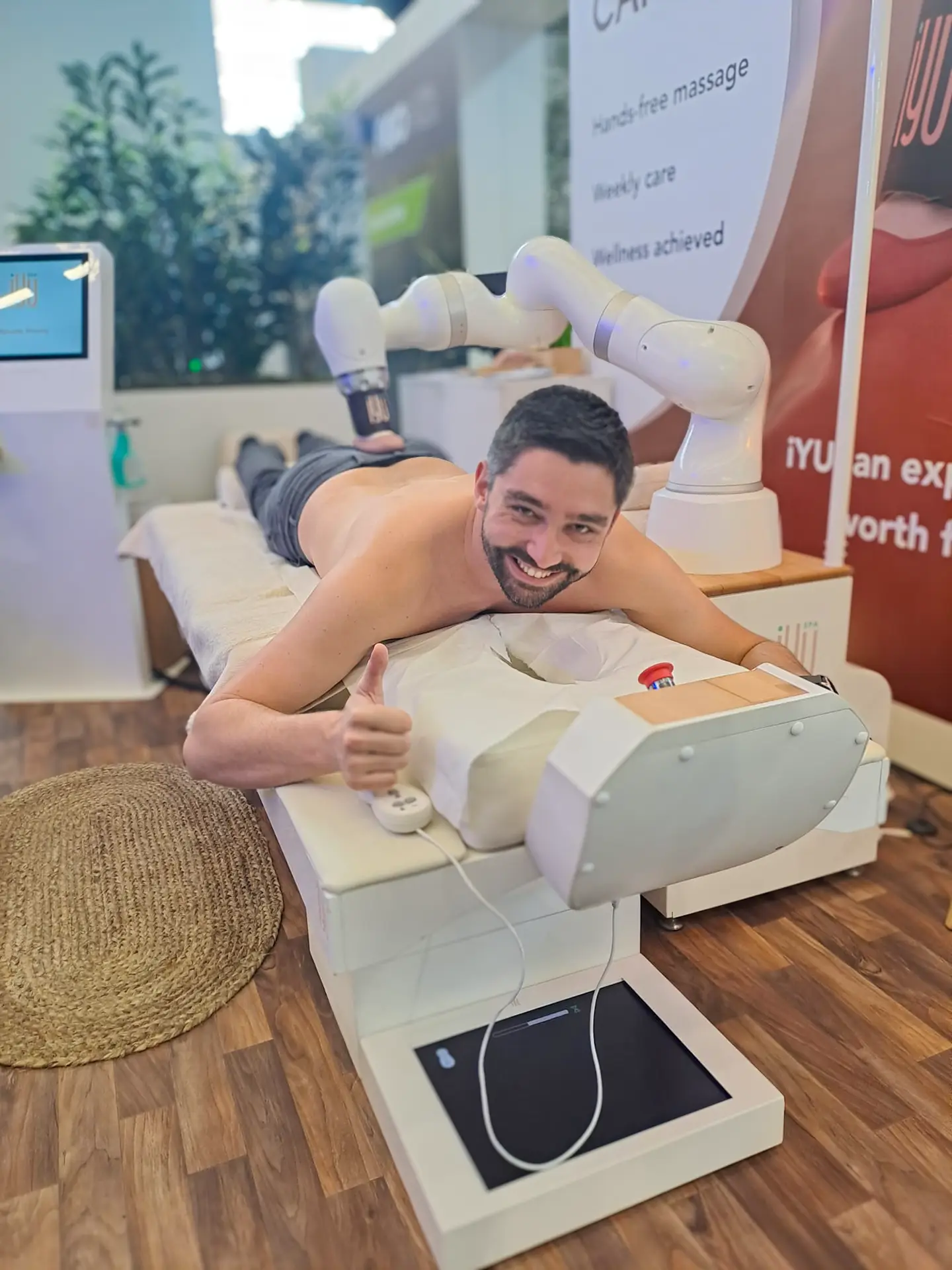 Grafik, die automatisierte und halbautomatisierte Spa-Treatments, wie Hydrojet und Fango, visualisiert